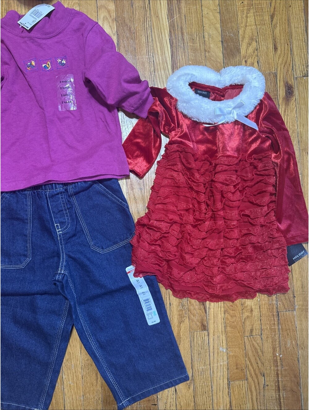 NWT Toddler Girls Clothes Size 2T Lot Christmas Outfits Gymboree Wonder Kids - Picture 3 of 4